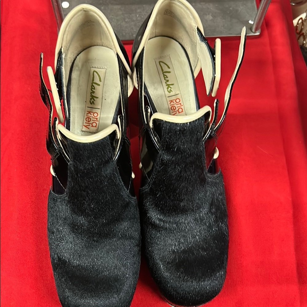 Clarks Black Heeled Mary Jane Shoes